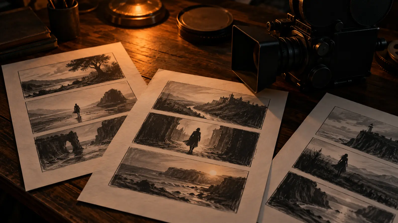 Illustration eines Storyboard-Konzepts